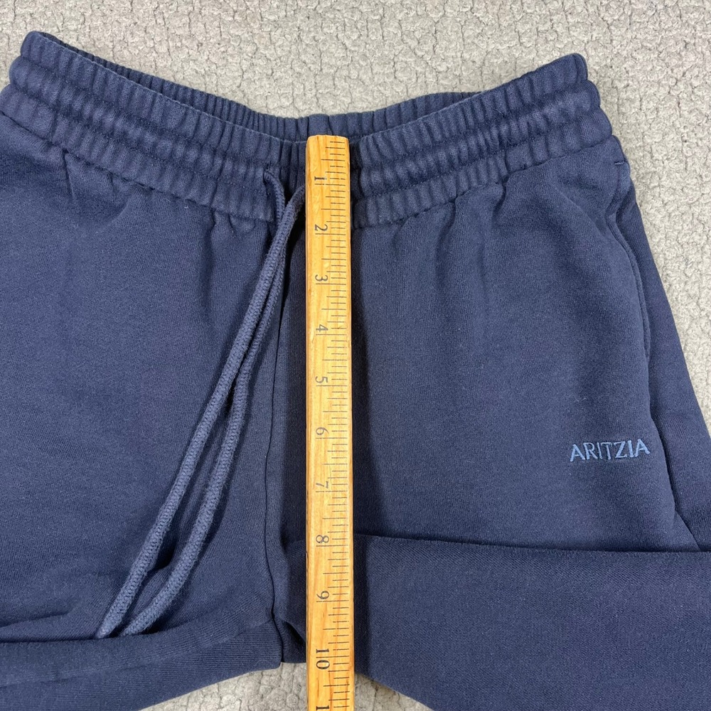 Aritzia Sweatfleece Boyfriend Fit Wide Leg Sweatpants Navy Blue XS 6440 - Picture 11 of 14